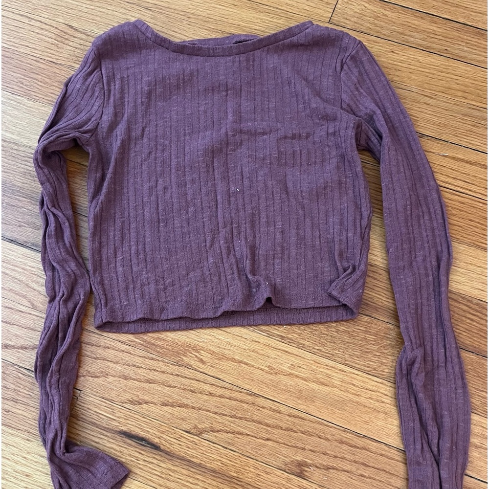 Aeropostale air softspun long sleeve cropped tee